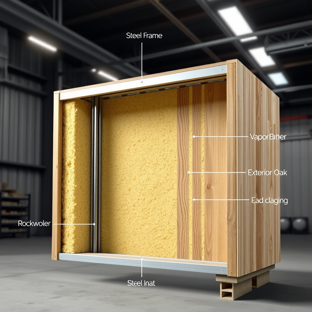 Technical wall cross-section