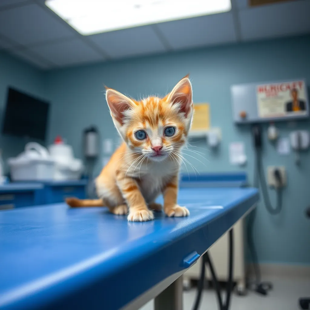 A close-up of Dr. Patrick Kim, a kind and professional veterinarian, holding a stethoscope and gently examining a pet. The background shows a well-equipped, clean veterinary clinic.