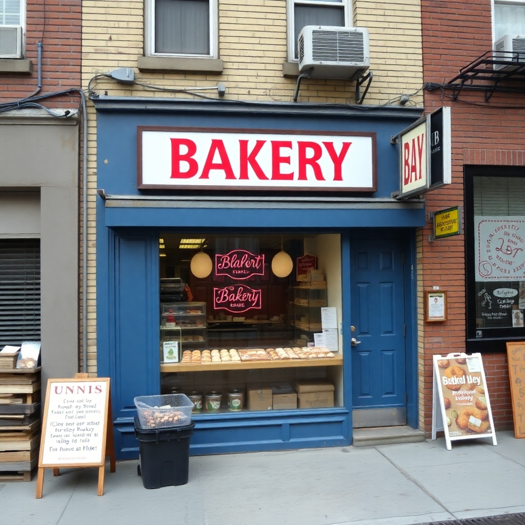 A bustling shopping street in Queens, New York lined with diverse local shops. Include storefronts with colorful displays, a clothing boutique with mannequins wearing trendy outfits, and a quaint gift shop with an inviting window display. Shoppers carrying bags and browsing items complete the scene.