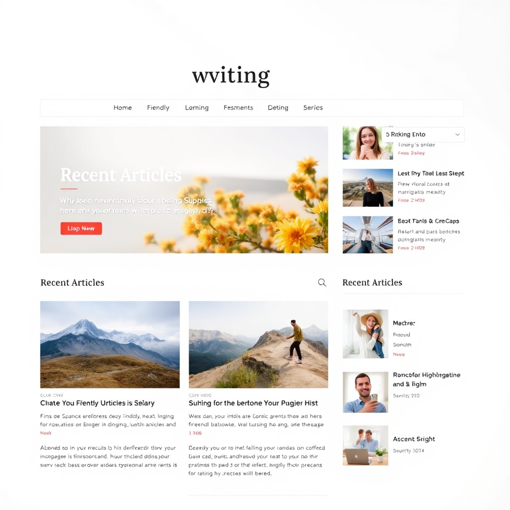 مثال لموقع مدونة