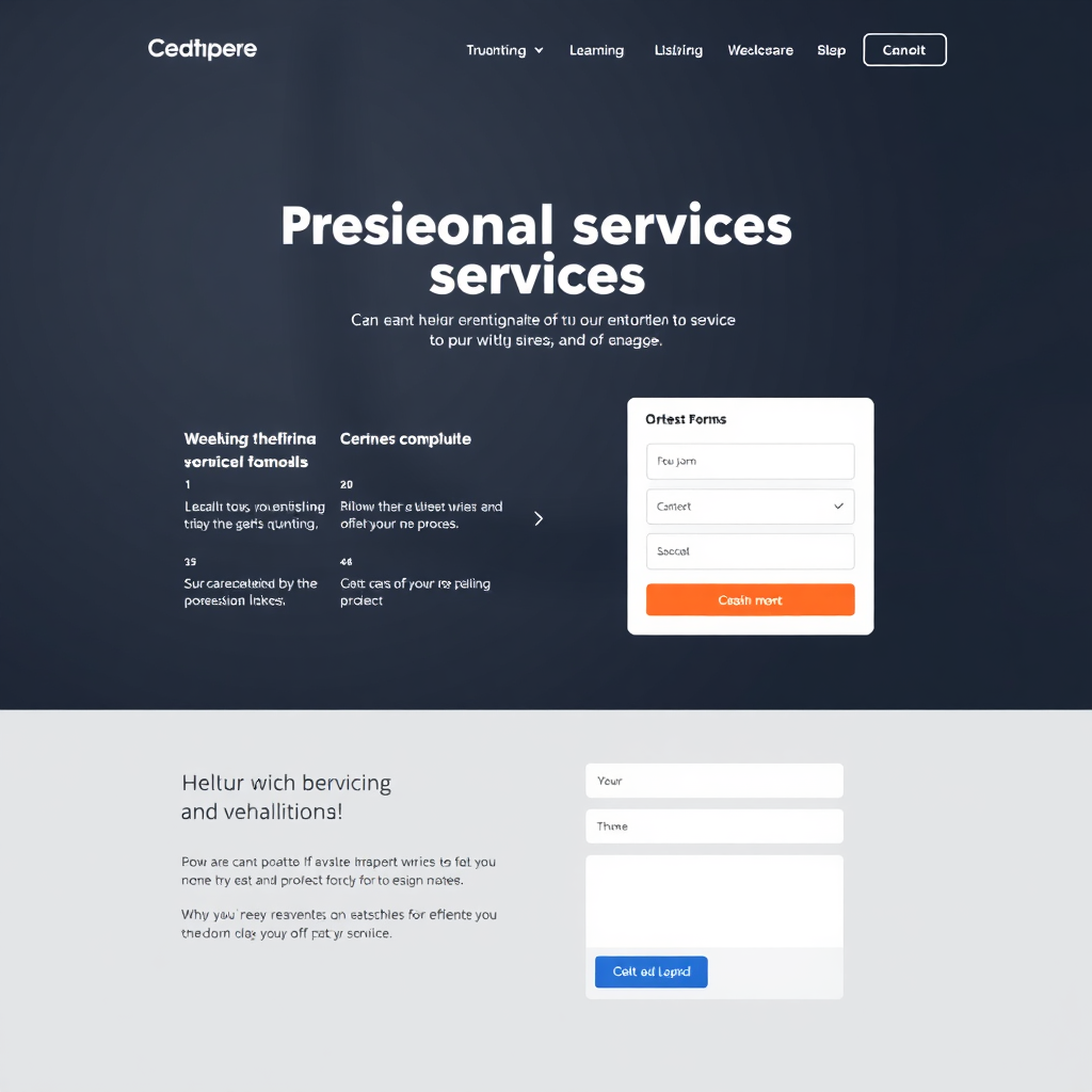 مثال لموقع خدمات