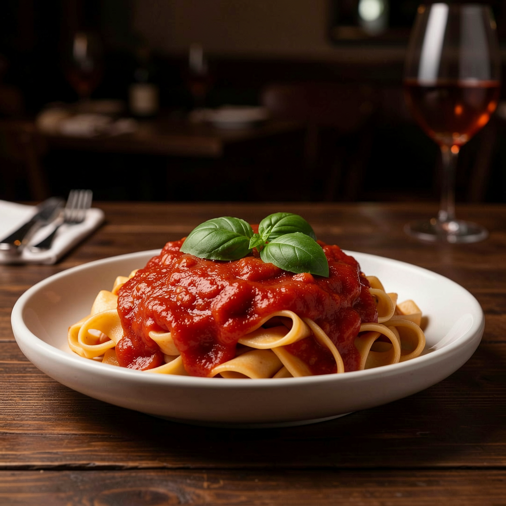 Fettuccine en Salsa Roja