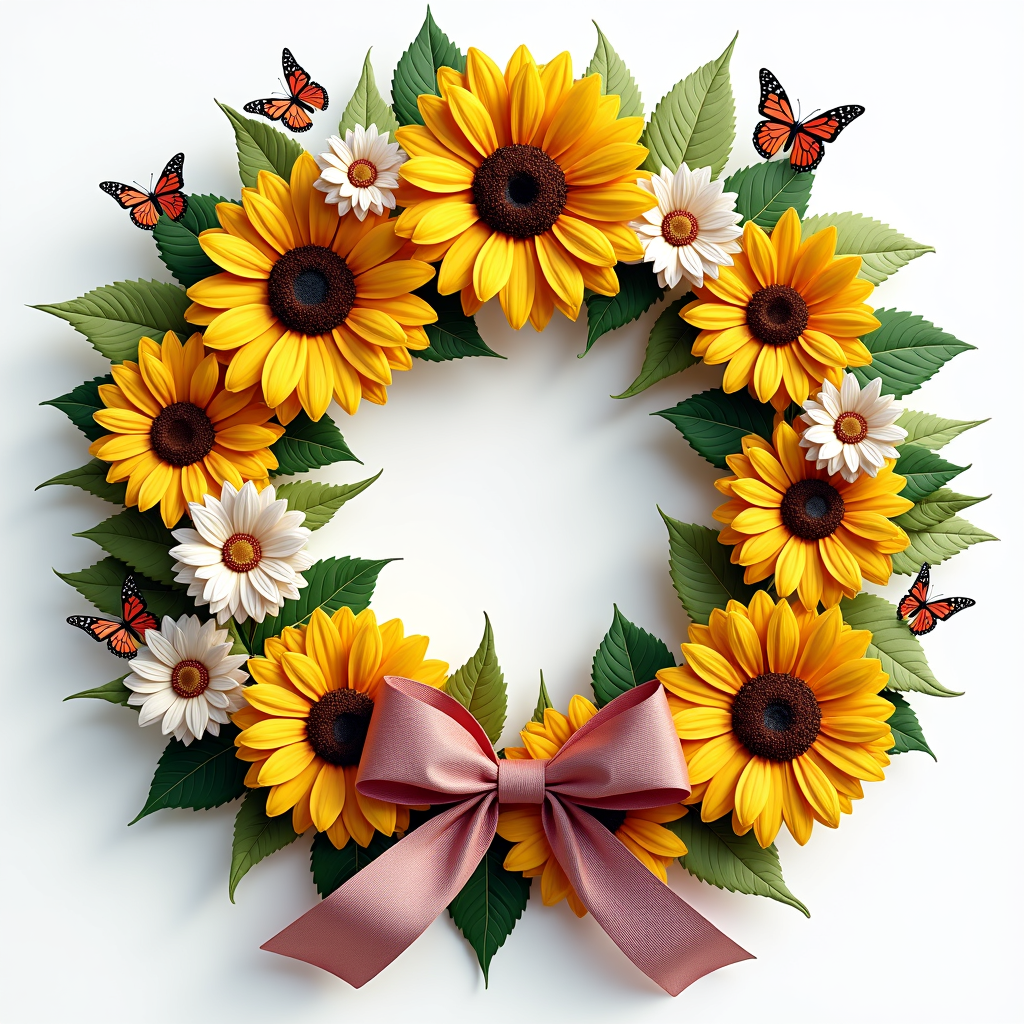 Illustrate the step-by-step process of ordering a custom wreath through a visual guide. The image should feature easy-to-follow instructions displayed on a digital device, paired with portraits of happy customers receiving their wreaths. Use bright, inviting colors to create an atmosphere of excitement and ease in ordering.