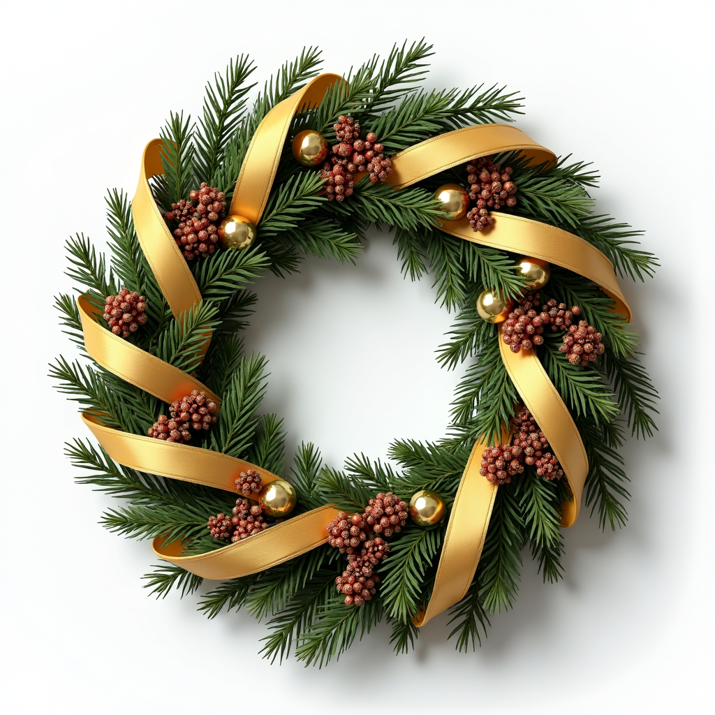 Create an image that draws focus to a close-up of a handmade wreath, emphasizing the intricate craftsmanship. The image should highlight textured faux flowers, beautifully arranged beads, and skillfully tied ribbons, using soft, diffused lighting. The background should blur slightly to direct attention to the details, showcasing the quality and artistry in Debbie's designs.