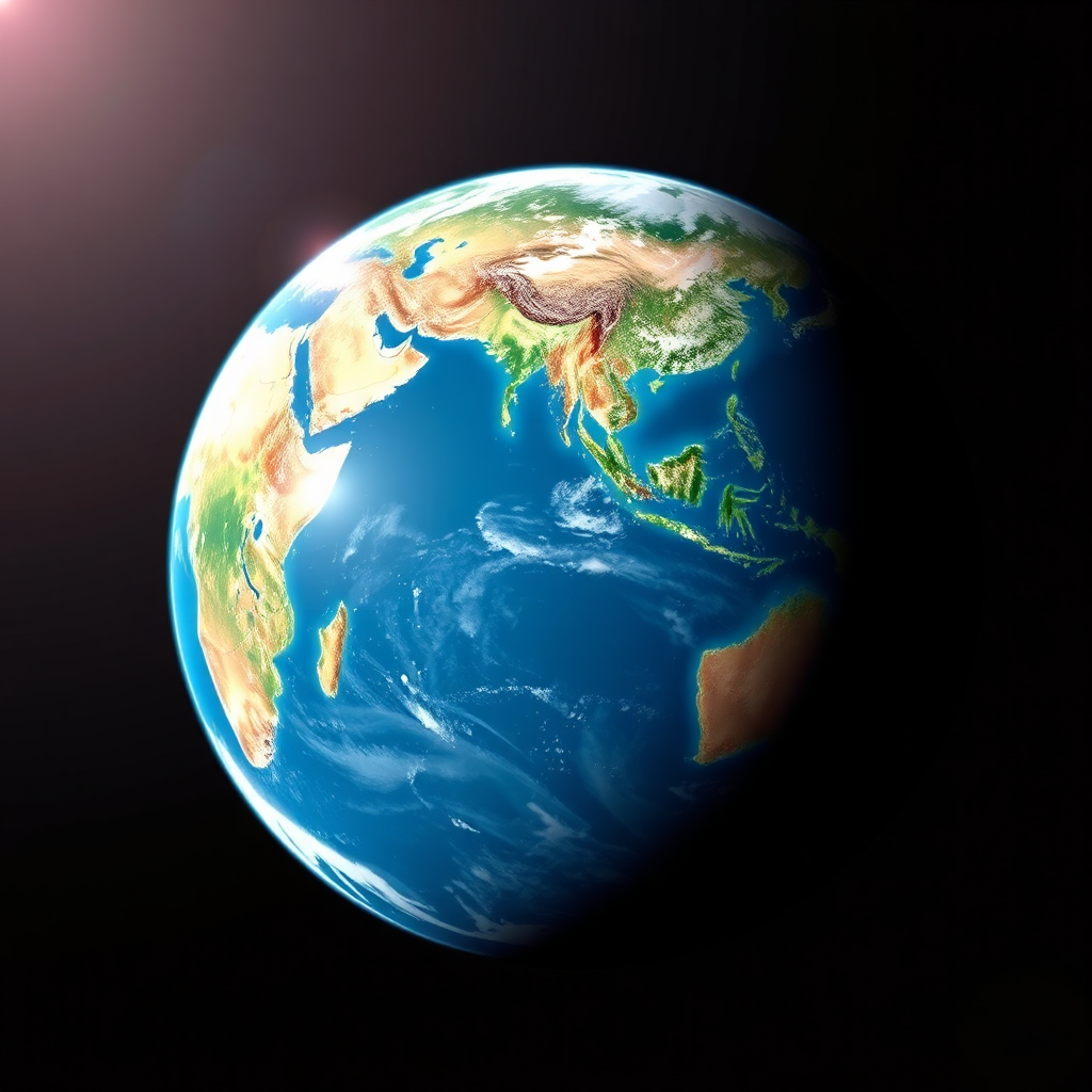 Digitally Altered Earth Photo