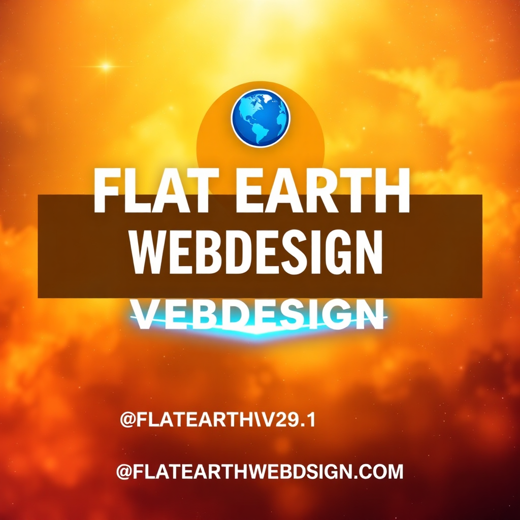 Flat Earth Webdesign Banner Logo and Contact Information