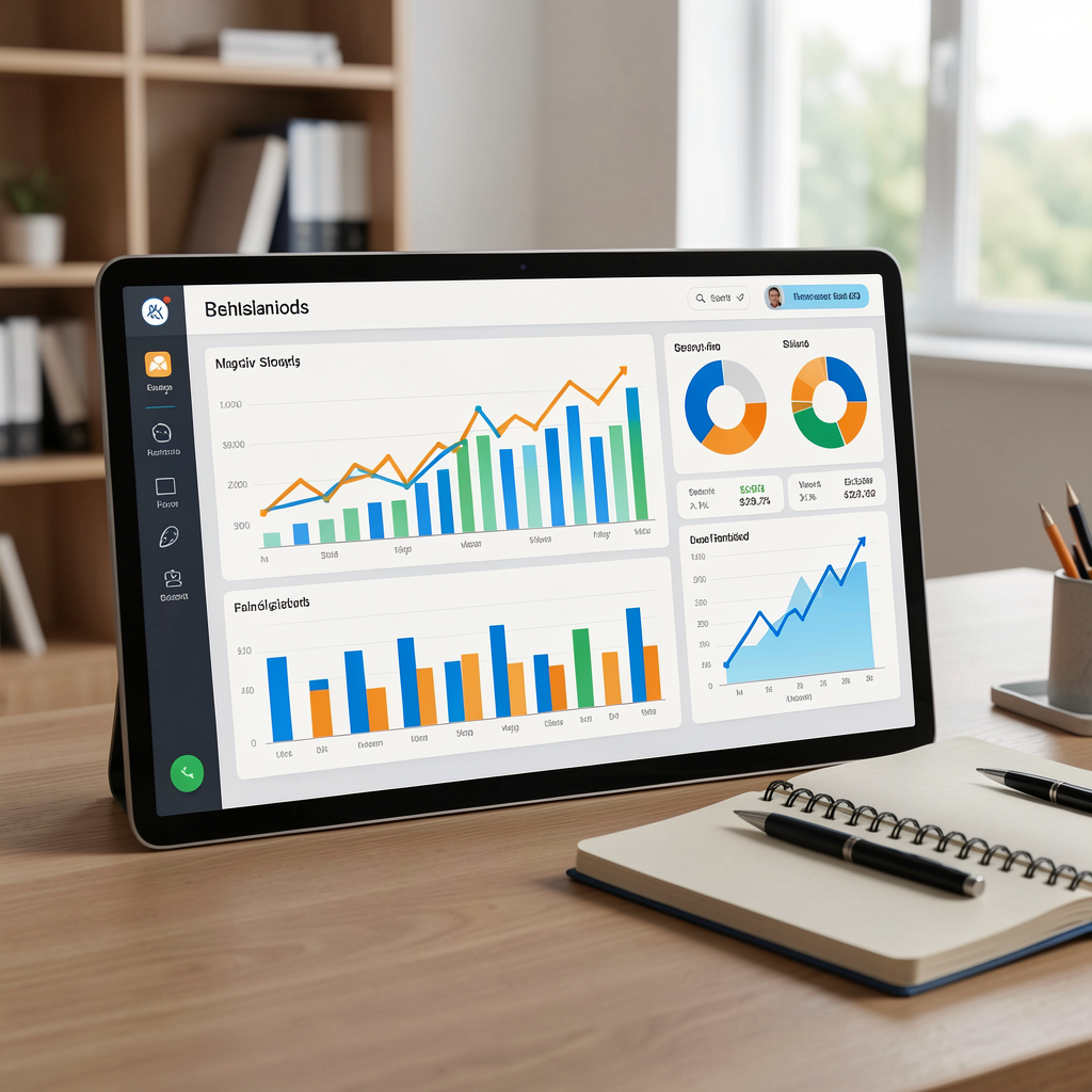 Secure cloud bookkeeping layout on modern display
