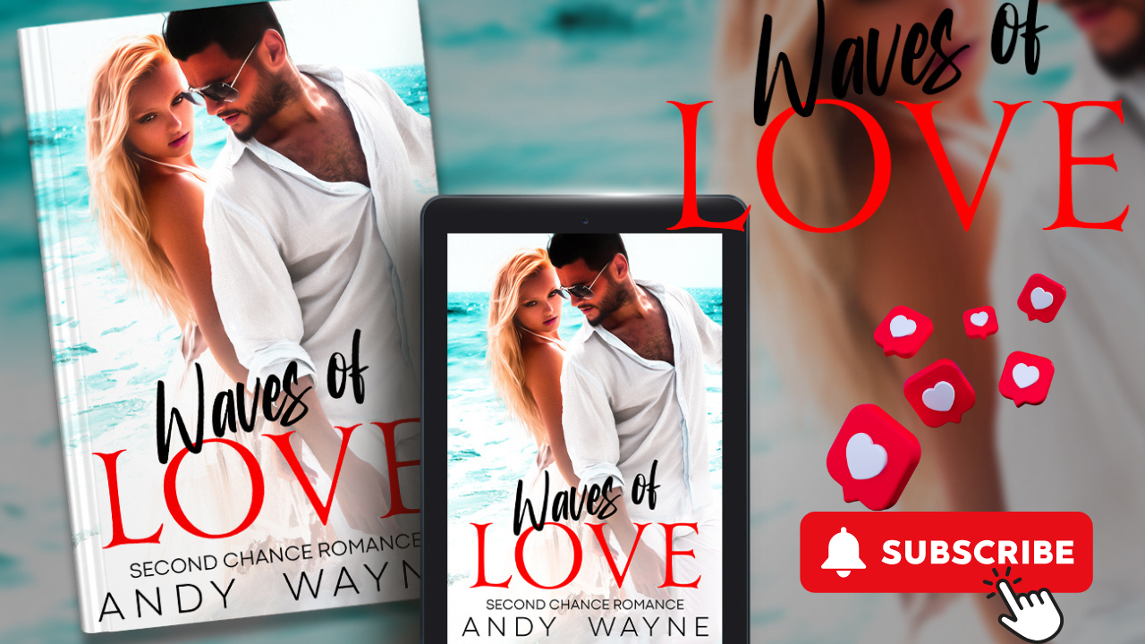 Visualize an open laptop on a desk bathed in warm morning light, displaying a visually appealing email newsletter showcasing romance novels. Coffee cup to the side. Soft-focus background with blurred bookshelves. The color palette should be inviting and professional.