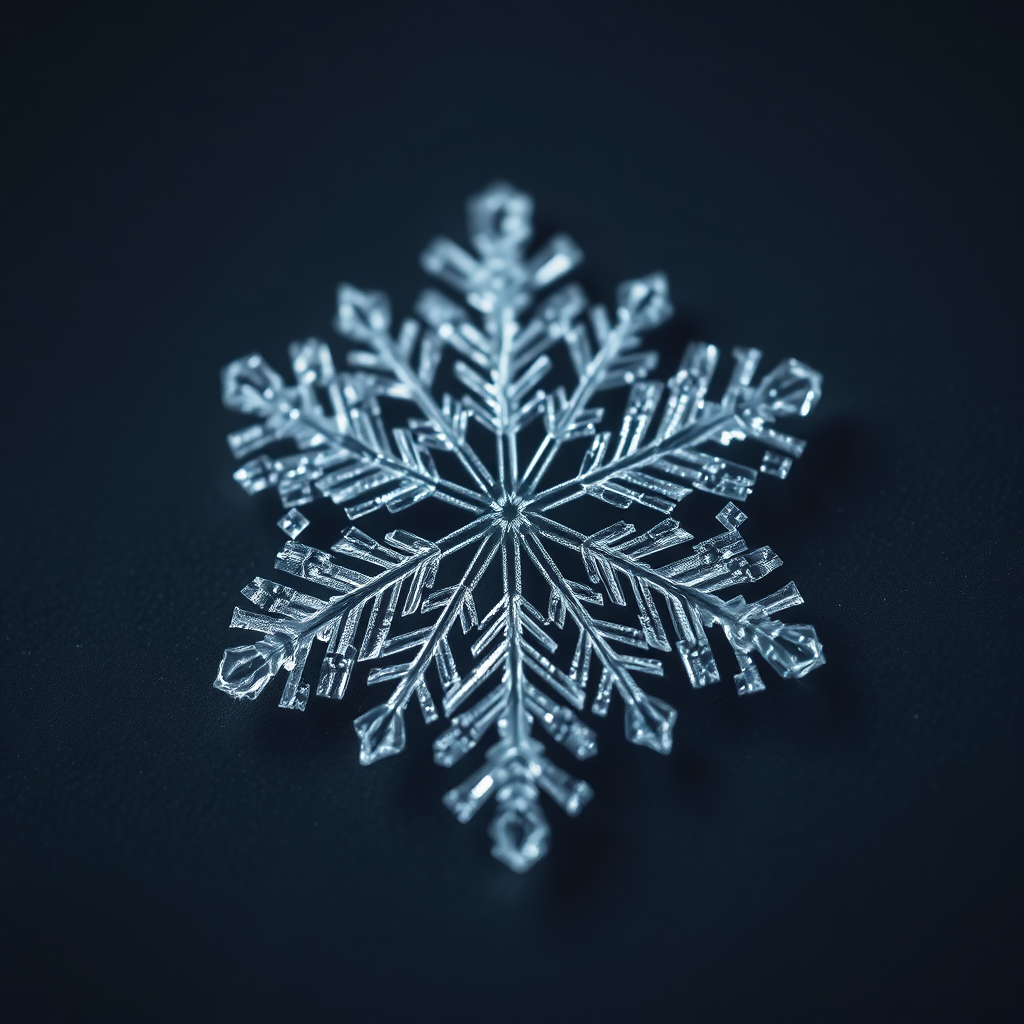 Close-up of a snowflake