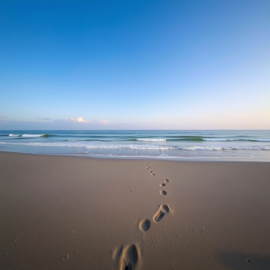 Peaceful beach scene