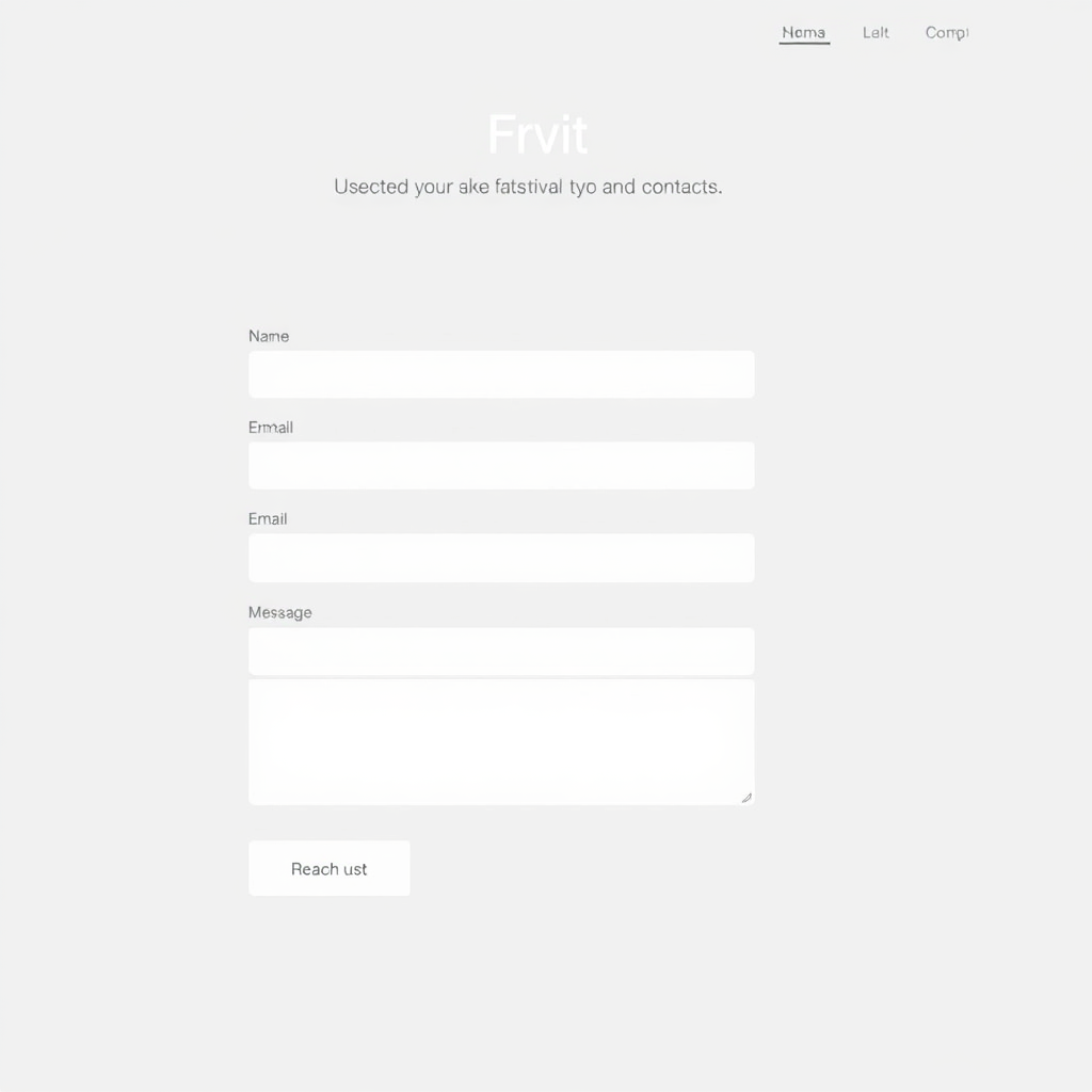 A clean and modern contact form displayed on a website, with clear fields for name, email, and message. The design should be user-friendly and visually appealing, encouraging visitors to reach out.