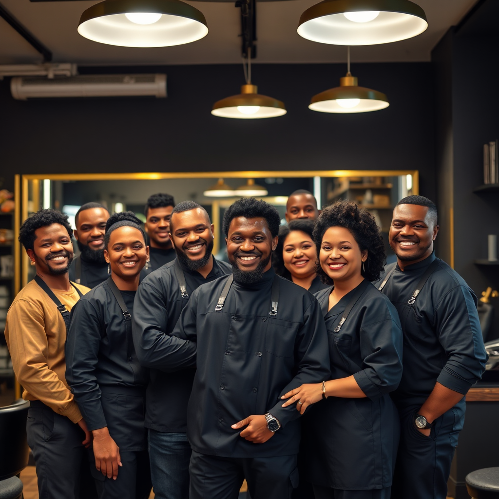 Barber giving a haircut, representing unity and mentorship