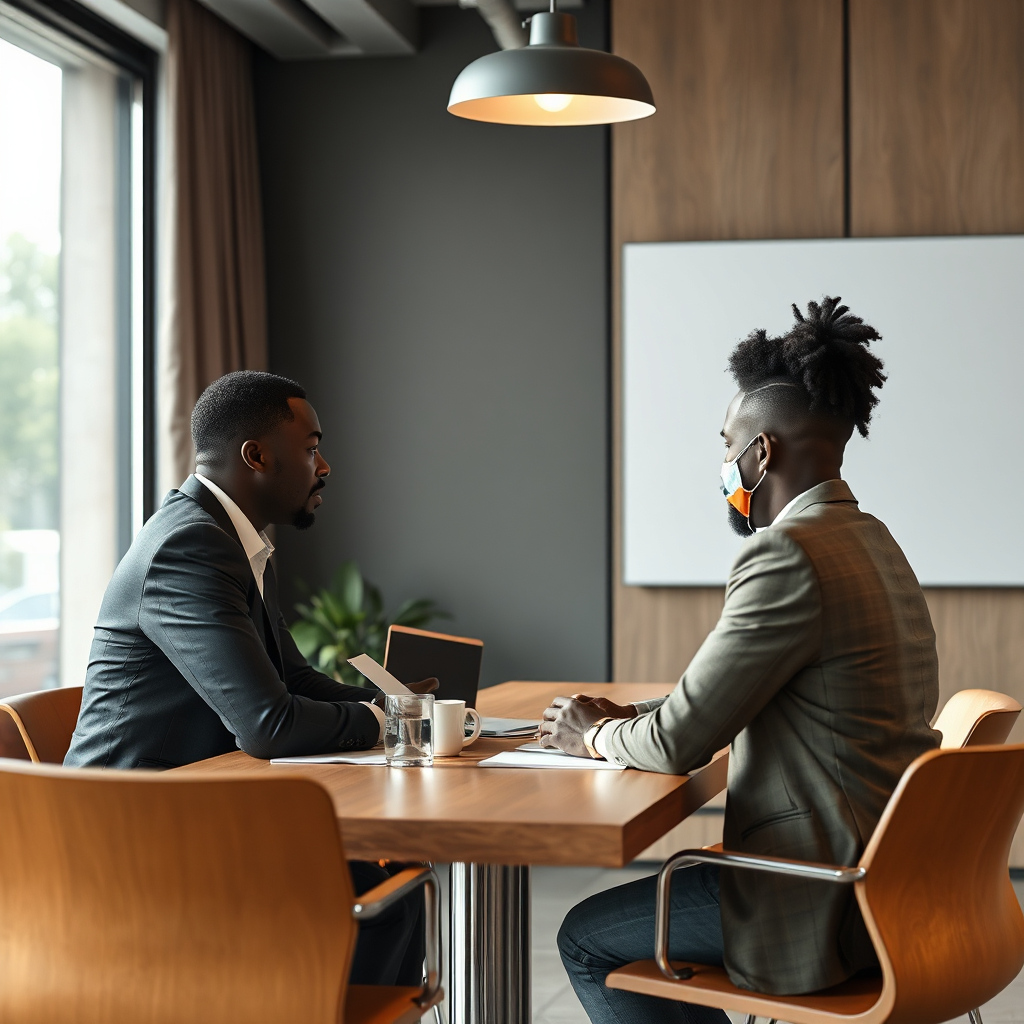 Depict a businessperson outrunning their competitors on a track, symbolizing gaining a competitive edge. The style should be dynamic and energetic. The lighting should emphasize the speed and determination of the leading businessperson. The background should be blurred, highlighting the forward momentum.