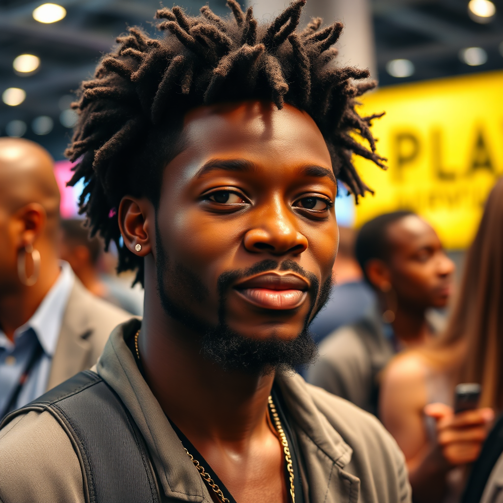 Create an image showcasing a spotlight shining on a single person in a crowd, representing personalized marketing reaching its intended target. The style should be dramatic and impactful. The lighting should emphasize the spotlight and the individual's reaction. The background should be blurred, highlighting the focus on the targeted individual.