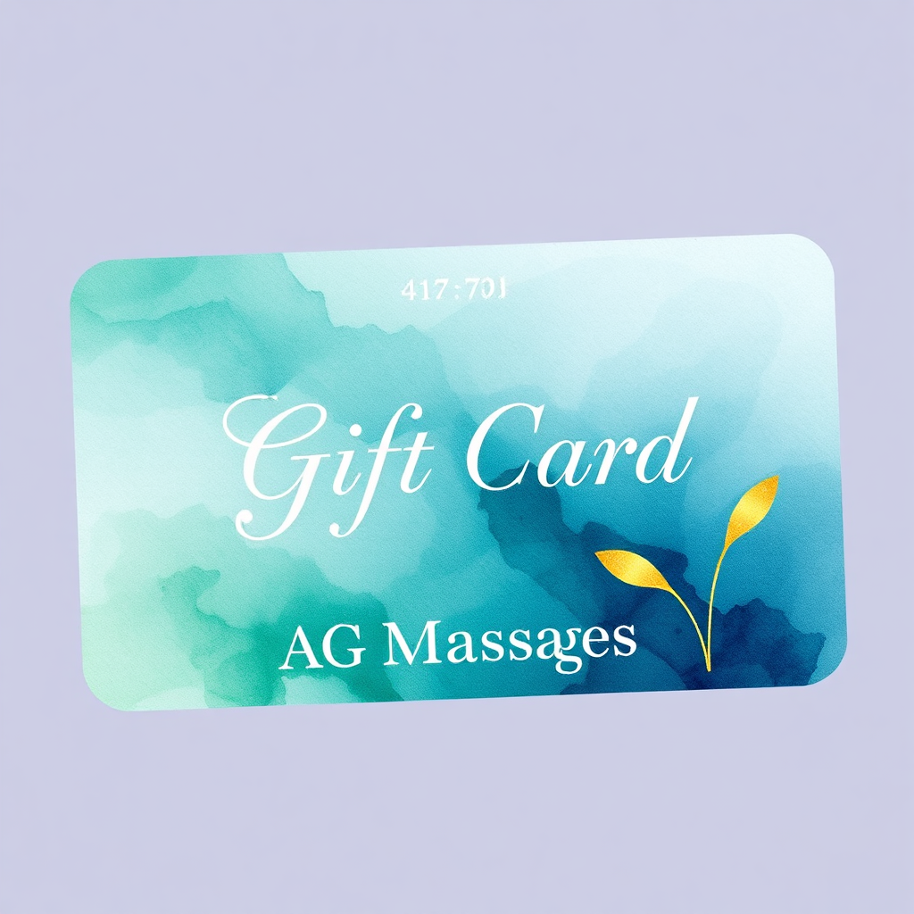 Gift card for AG Massages