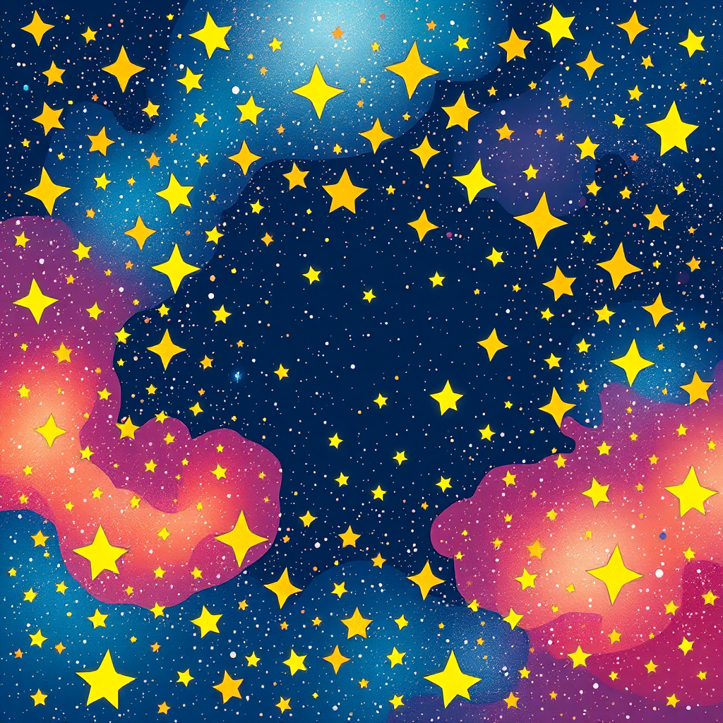 An illustrative image depicting a galaxy filled with countless stars, each star representing an image in our library. The colors are vibrant and varied, showcasing the diversity of the collection. The composition is expansive and awe-inspiring, conveying the vastness of our visual universe. The style is whimsical and imaginative, inviting users to explore the endless possibilities of our image library. The overall feeling should be one of wonder and discovery.