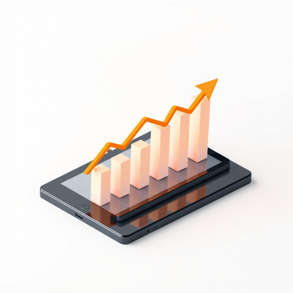 Growth chart on tablet