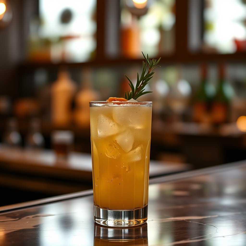 Refreshing cocktail drink