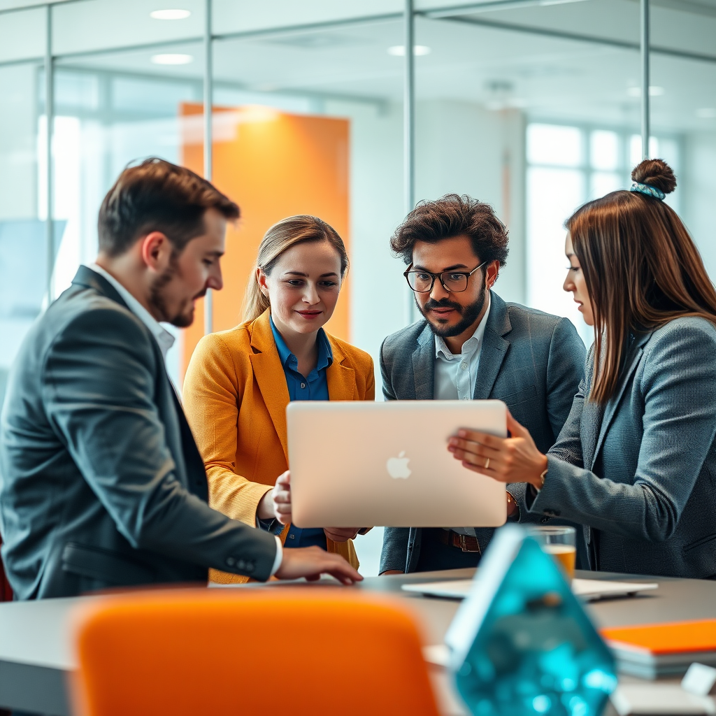 Team discussing marketing strategy