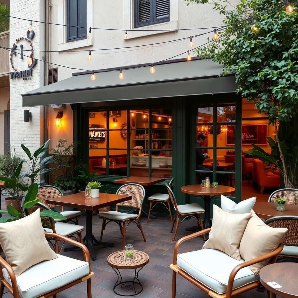 Outdoor patio seating area