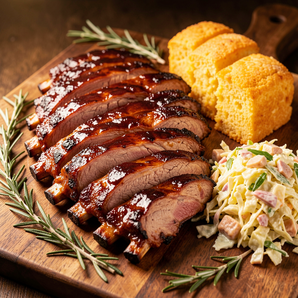 Smoked BBQ ribs at Viv's Bar and Grill Warren OH
