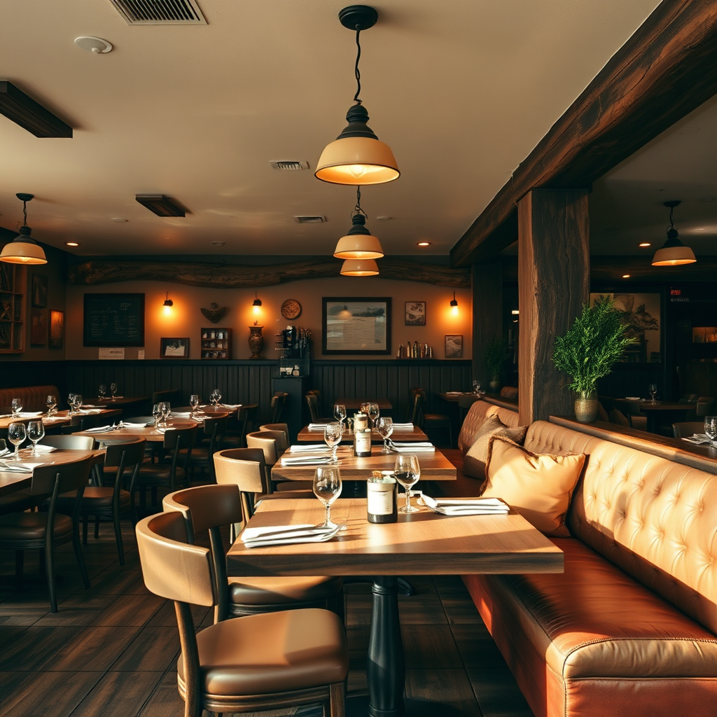 Restaurant interior dining area
