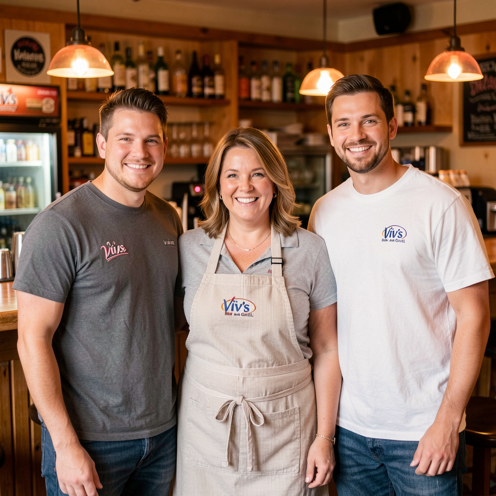 The friendly team at Viv's Bar and Grill in Warren, OH