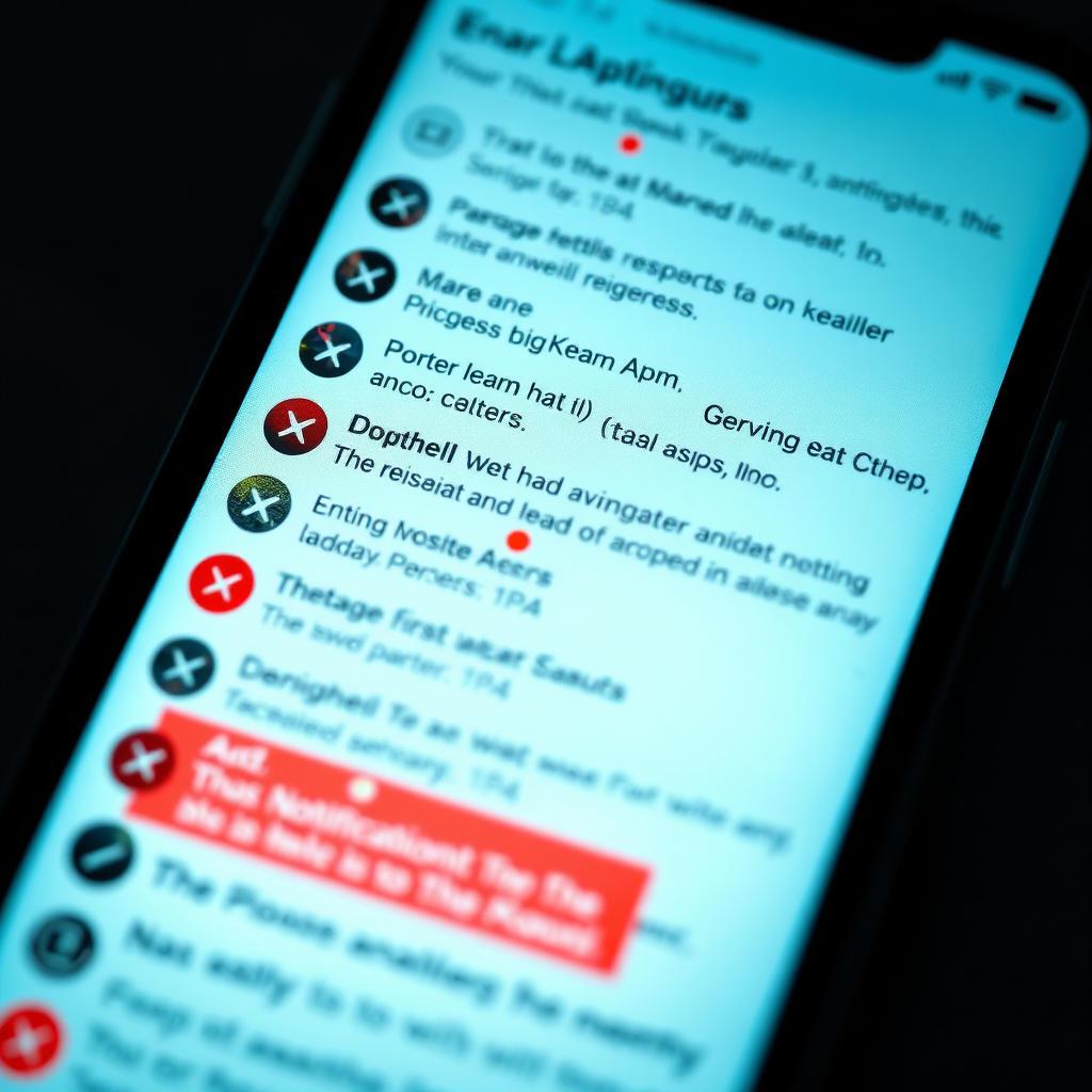 Chaotic email inbox full of spam