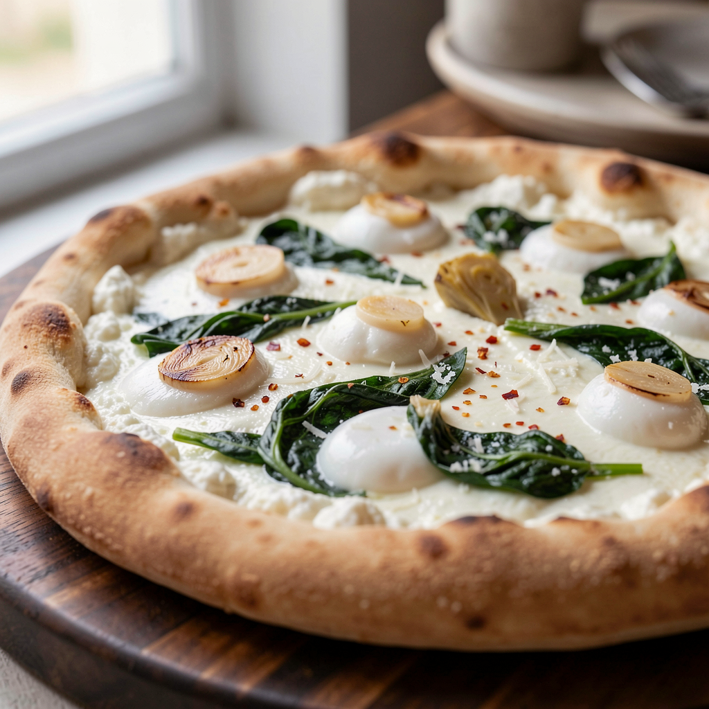 White Garlic Dream pizza