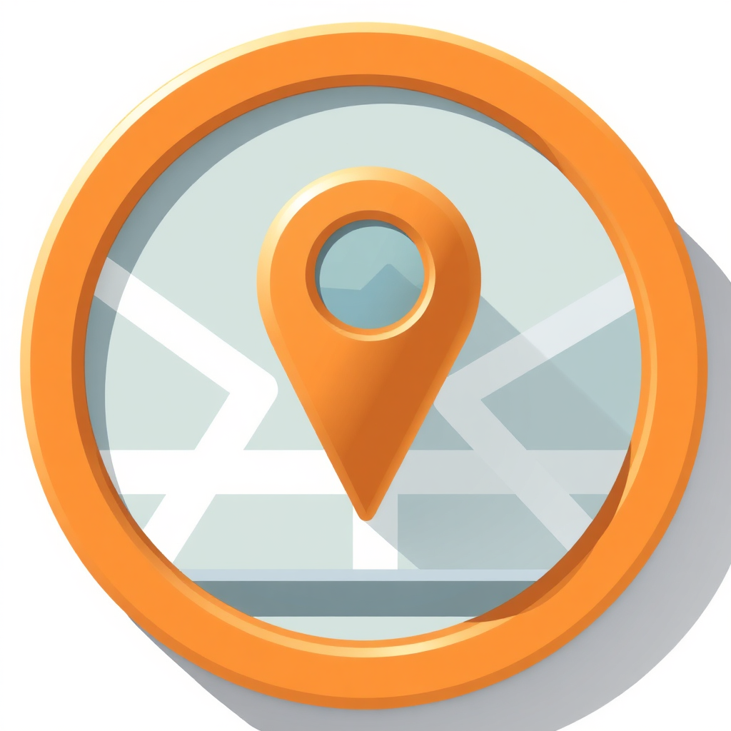 GPS location pin icon on map representing smart geo-tagging and hyper-local marketing
