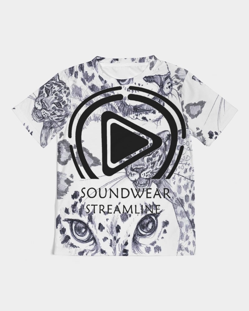 Create an image featuring an individual confidently wearing SOUNDWEAR STREAMLINE clothing. The person should be in a dynamic and expressive pose, radiating confidence and individuality. The background should be a vibrant urban setting, reflecting the energy and diversity of the brand's target audience. Focus on capturing the essence of the person's style and personality, showcasing how the clothing enhances their overall image. The lighting should be dramatic and eye-catching, highlighting the unique design elements of the clothing.