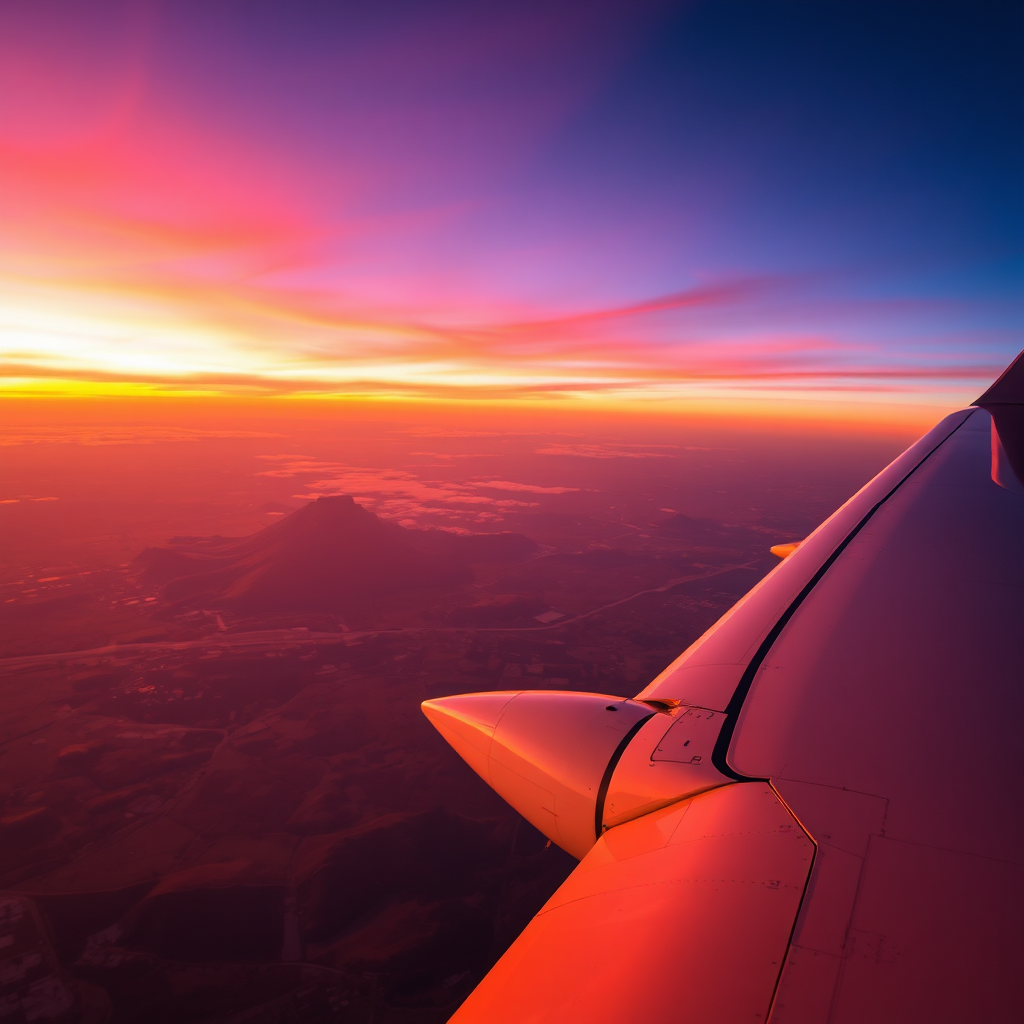 Aerial view from jet