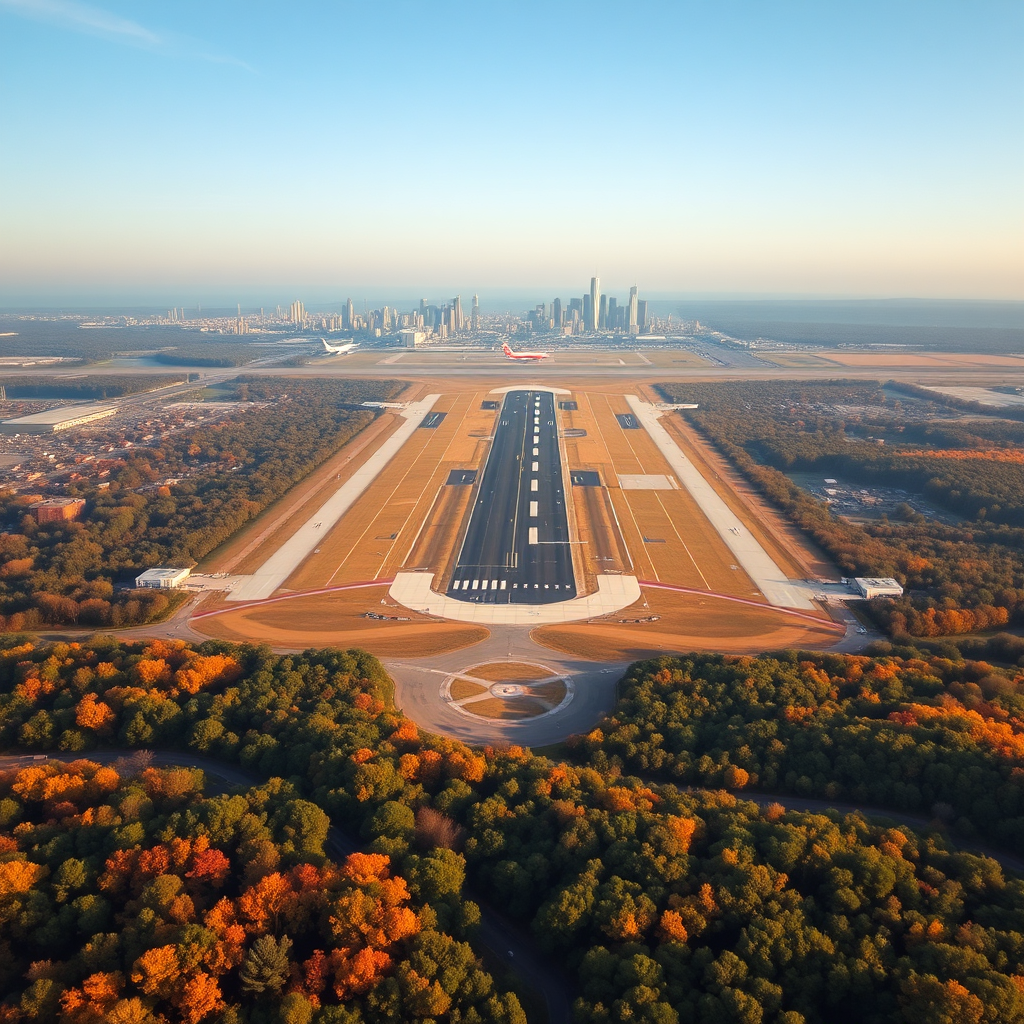 Aerial view of Westchester County Airport