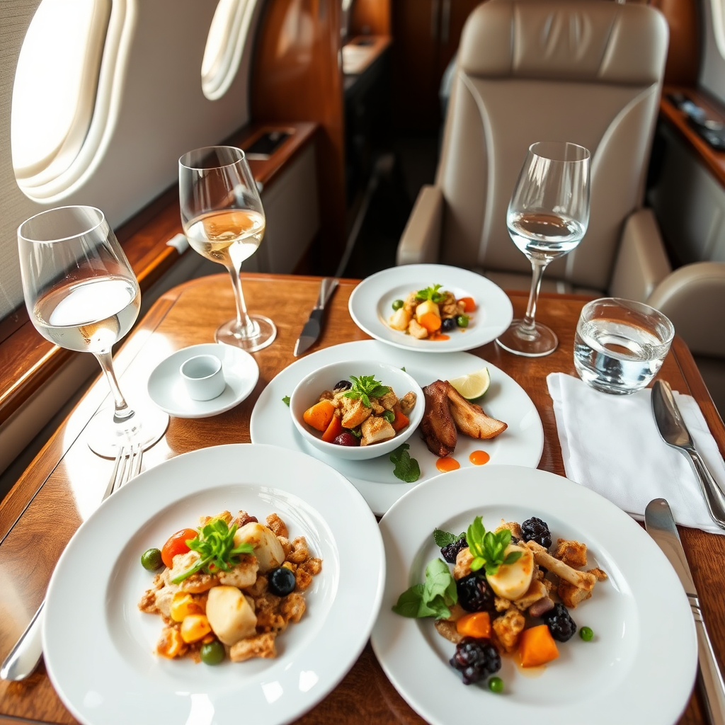 Fine dining inflight setup
