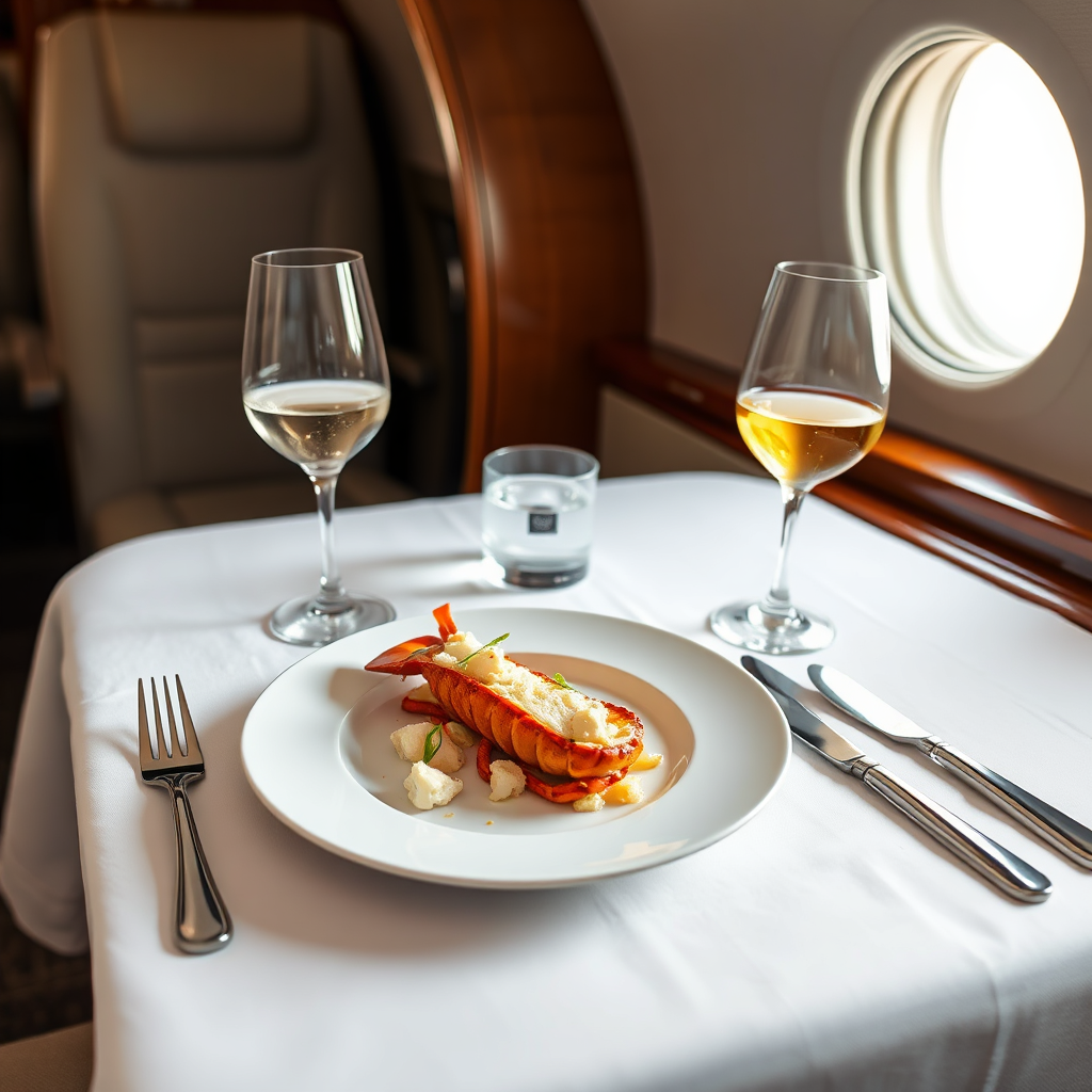 Private Jet Inflight Dining