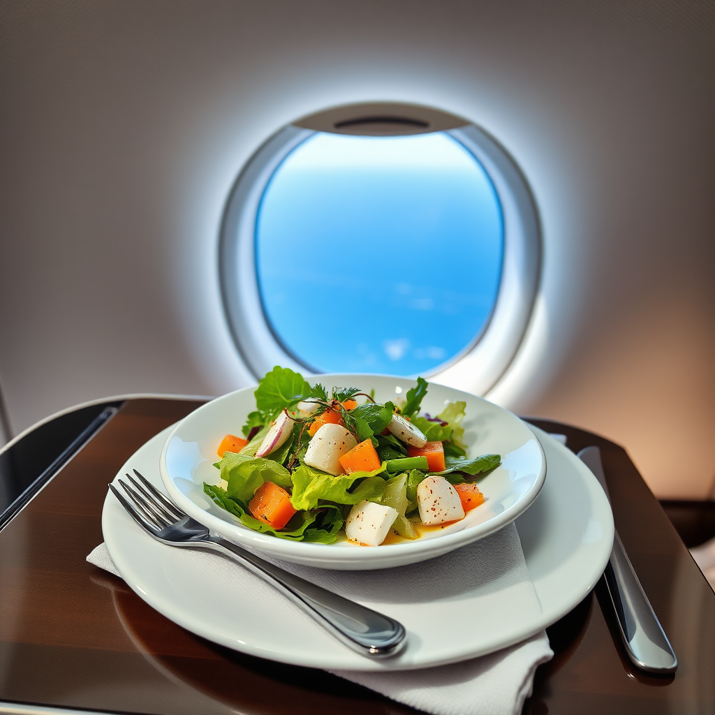 Luxury in-flight dining