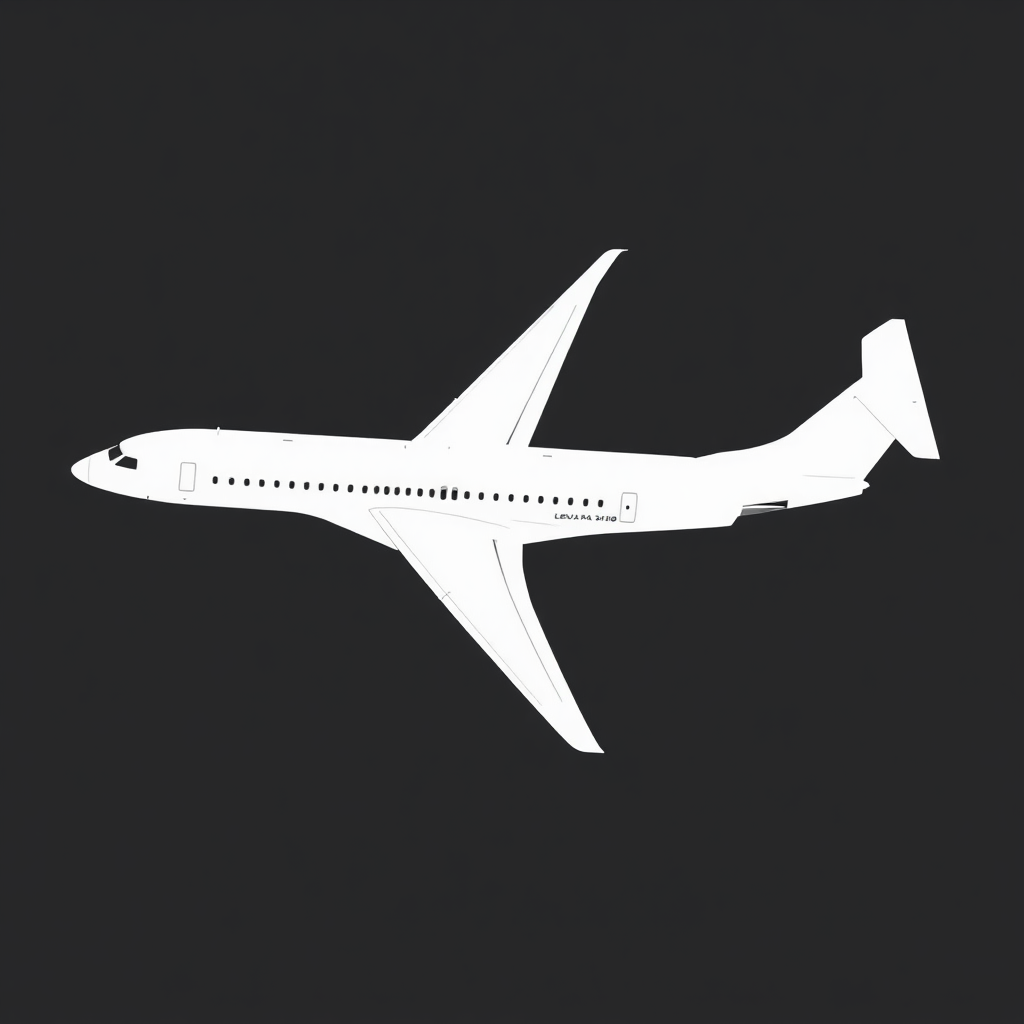 Ultra long range jet silhouette