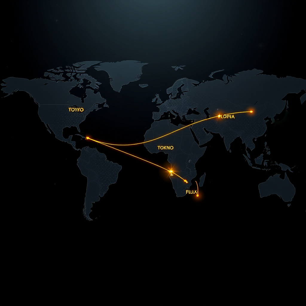 Global route visualization map