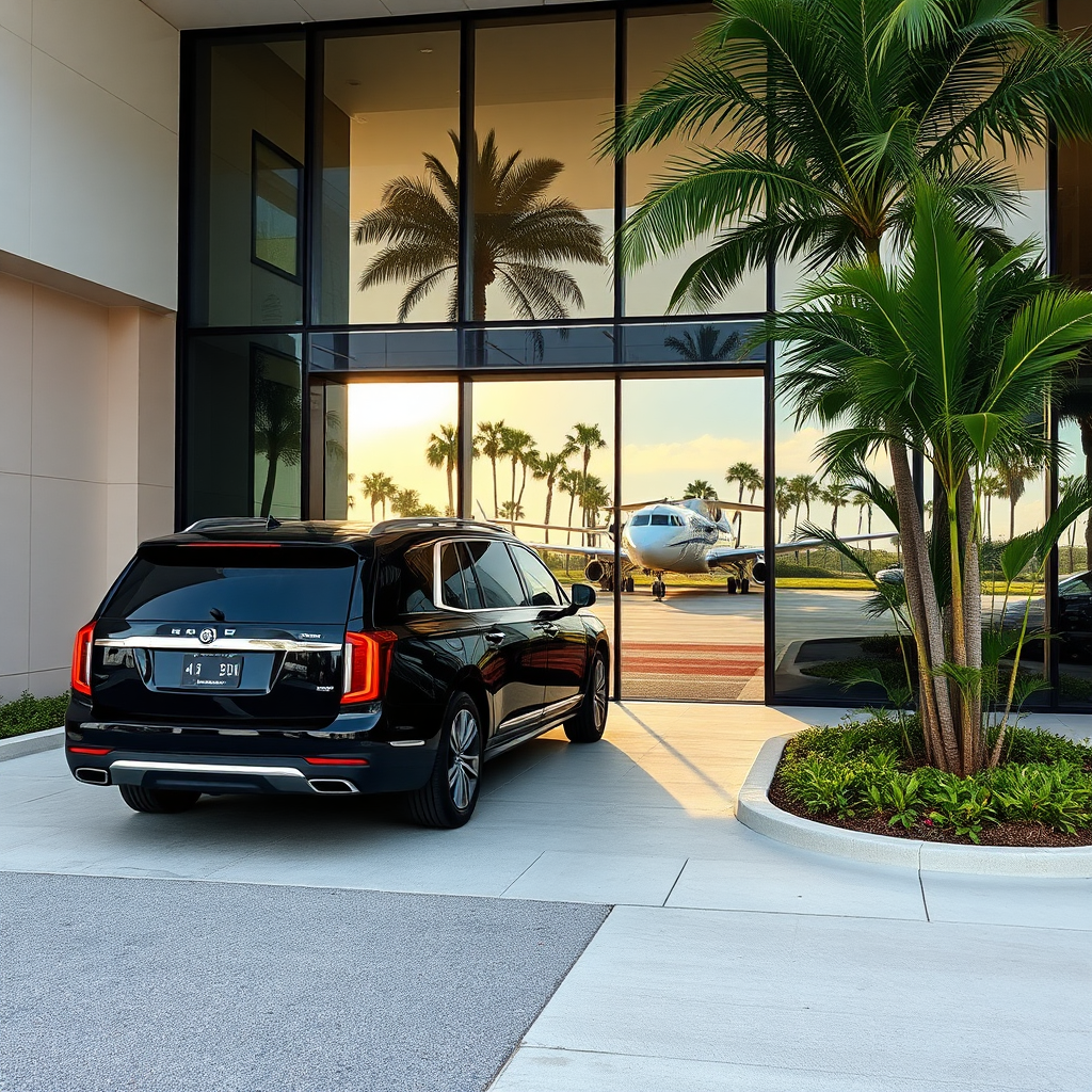 Chauffeur arrival at private terminal