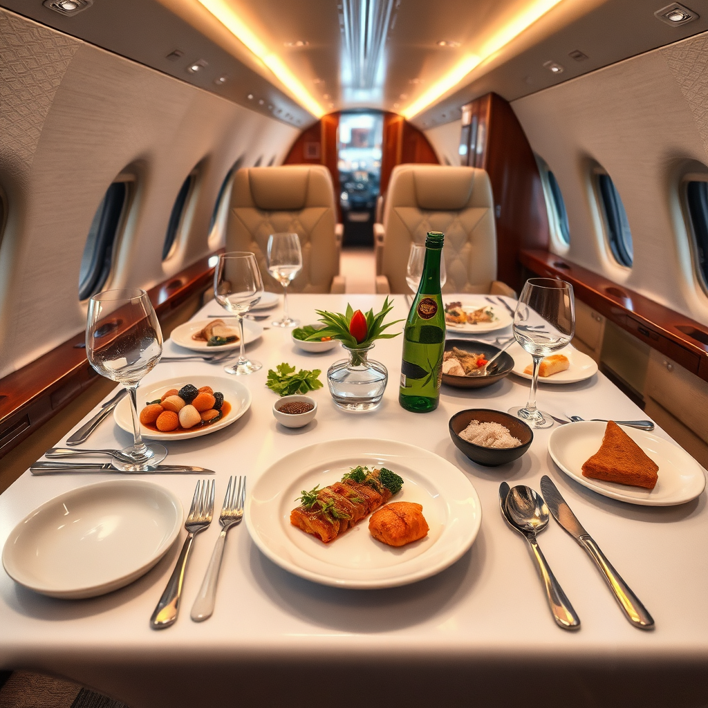 Gourmet inflight dining