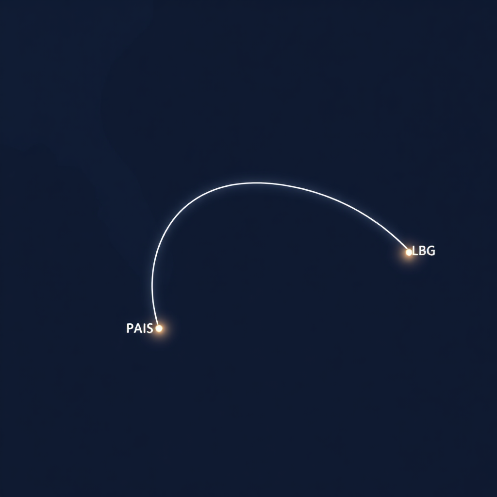 Transatlantic route map