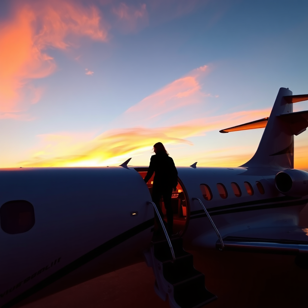 Boarding at Sunset