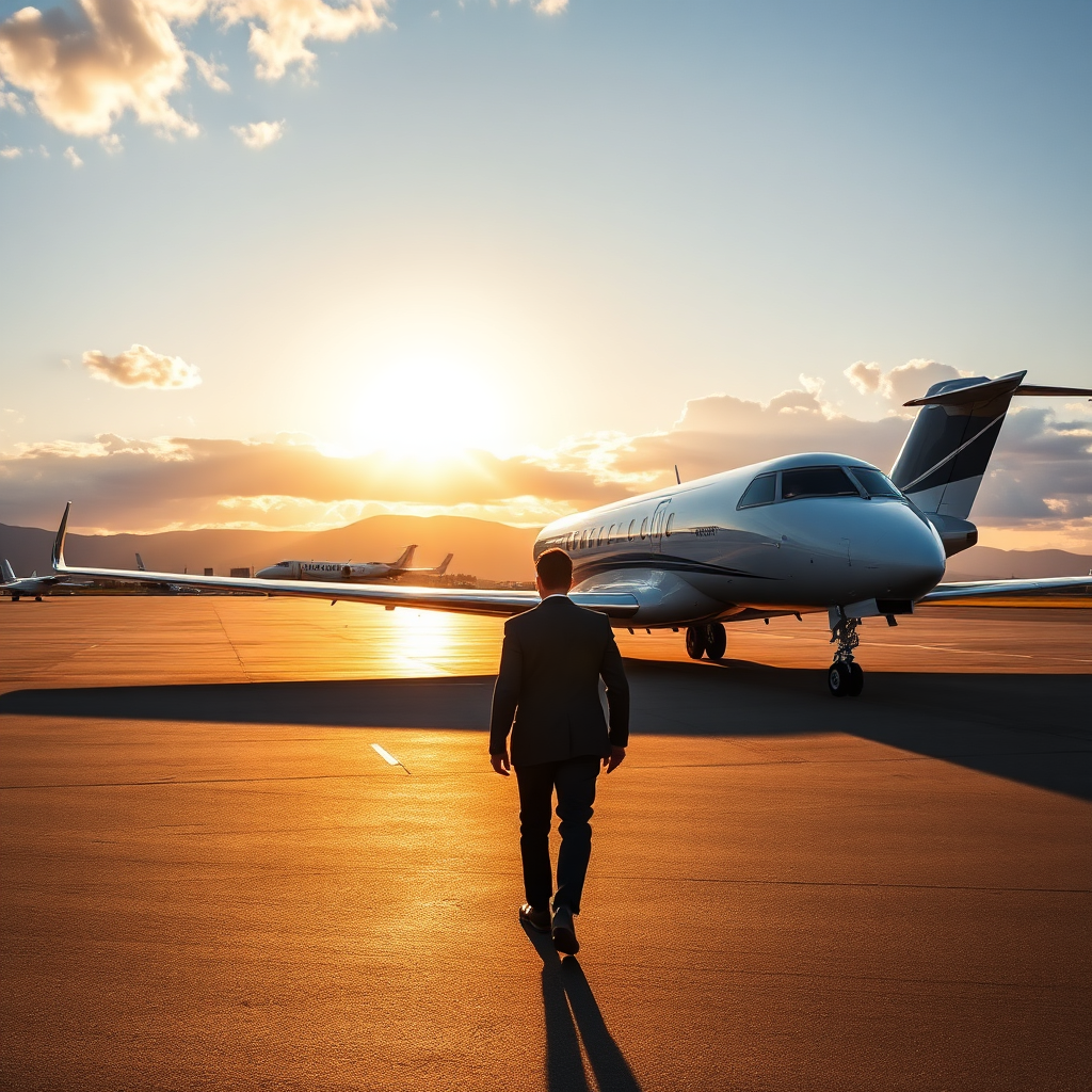 Boarding at golden hour