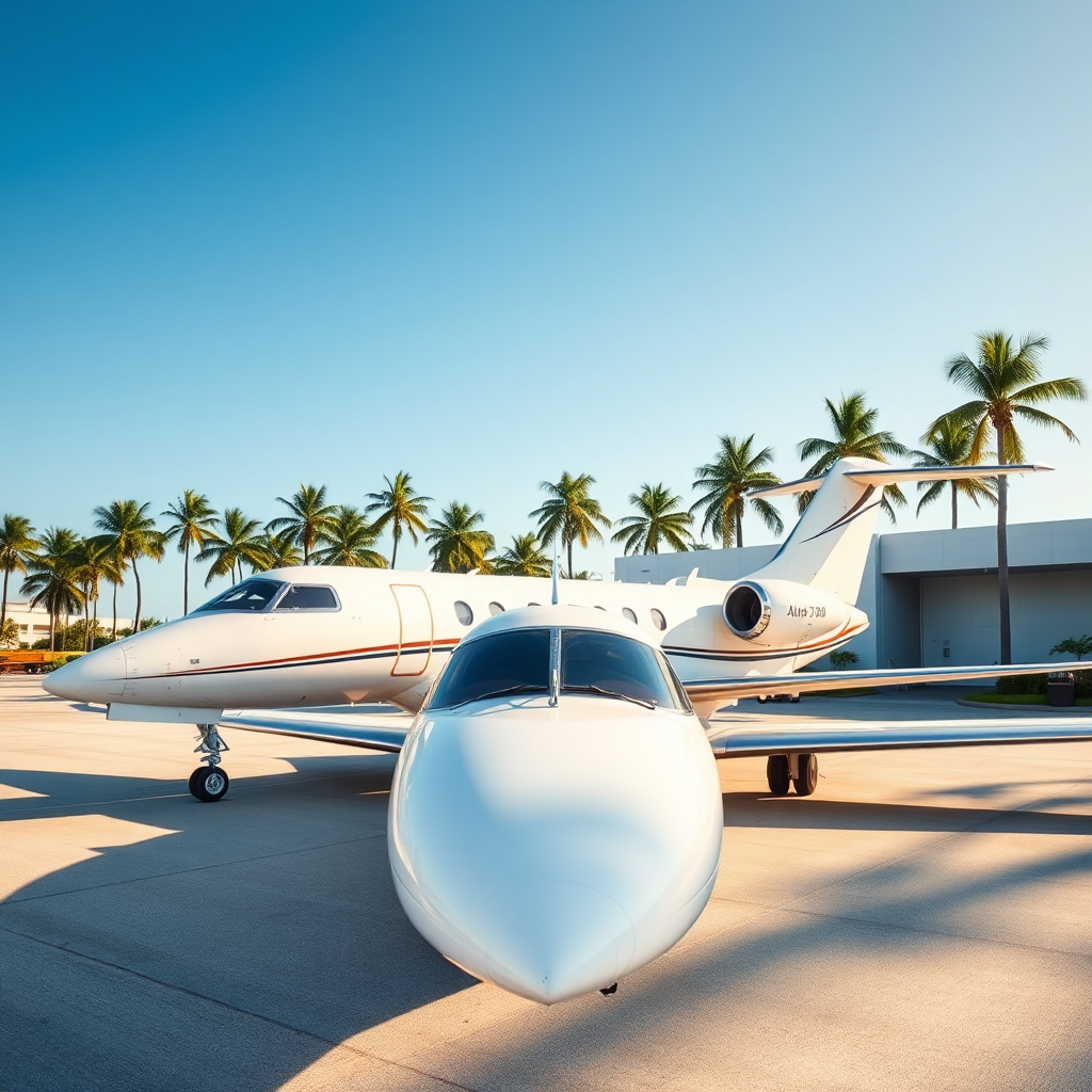 Arrival in tropical Palm Beach