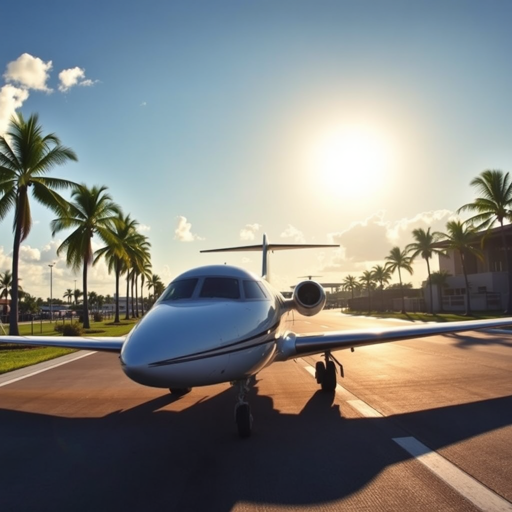 Arrival at Palm Beach