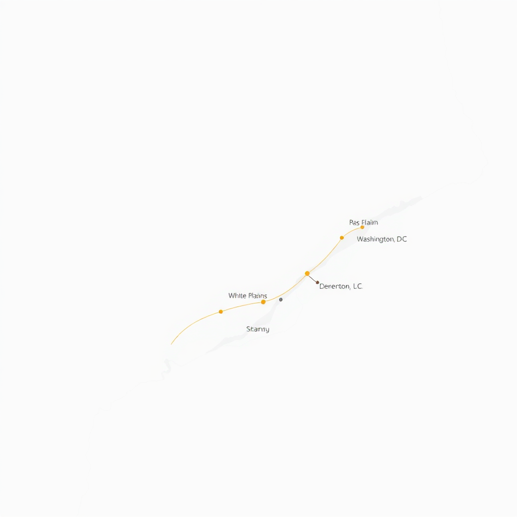 White Plains to Washington DC Route