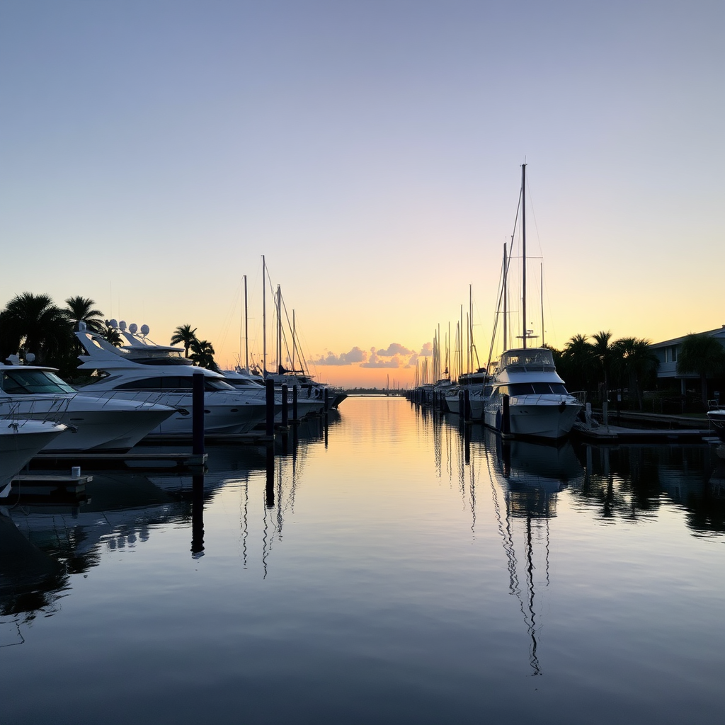 Palm Beach marina in the morning