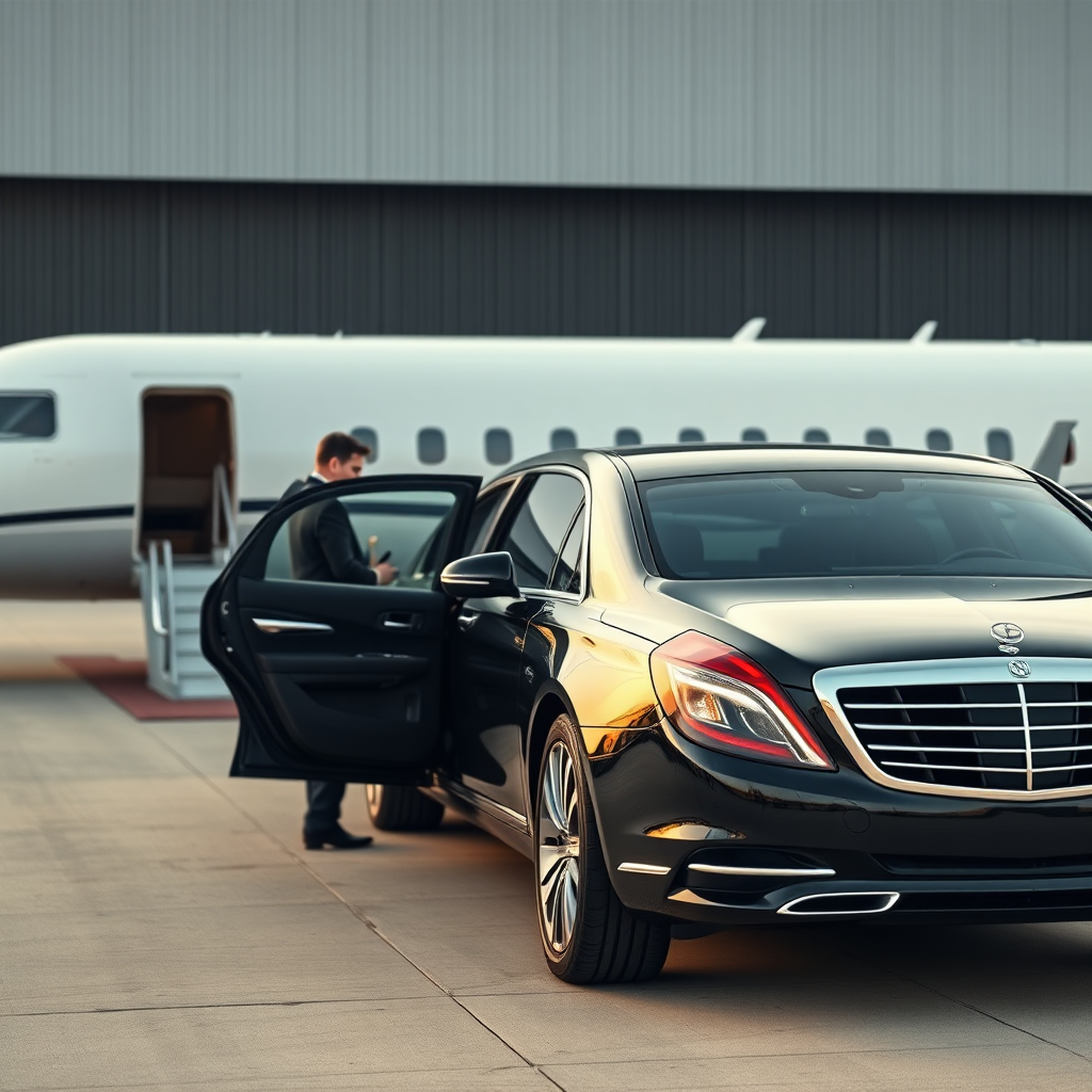 Chauffeur arrival at terminal