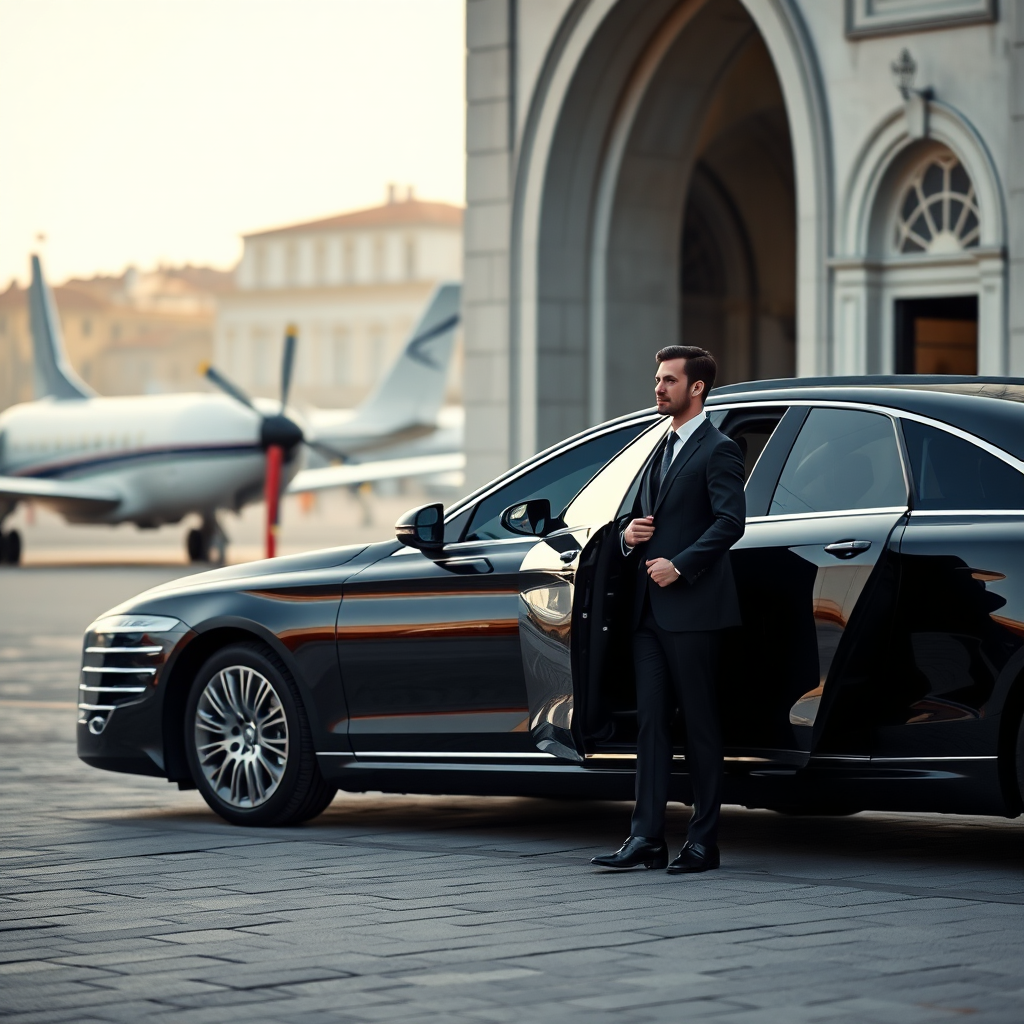 Chauffeur arrival in Venice