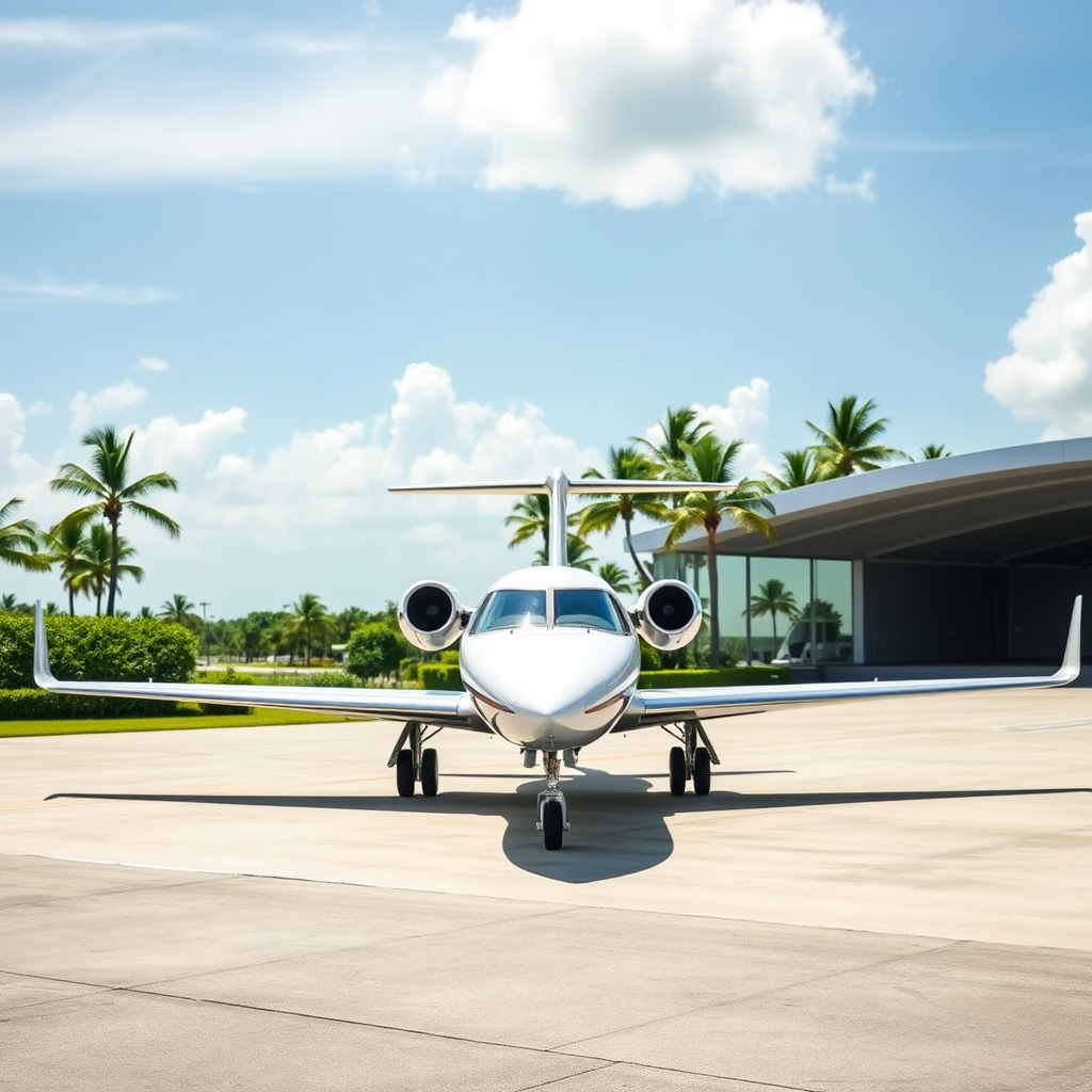Arrival at Grand Cayman private aviation terminal